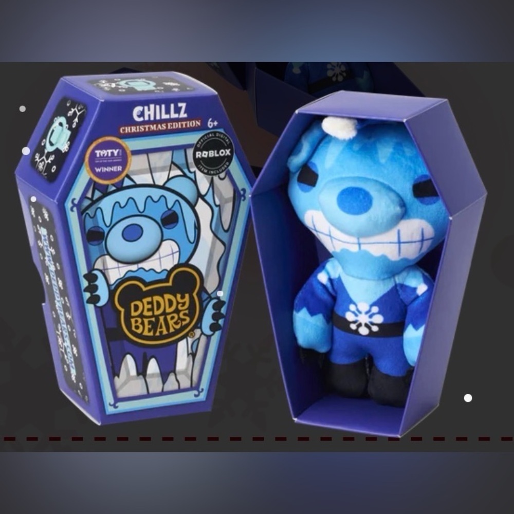 Deddy Bears CHILLZ Coffin 6” Plush WITH ROBLOX DIGITAL ITEM - NEW SEALED - Picture 3 of 4